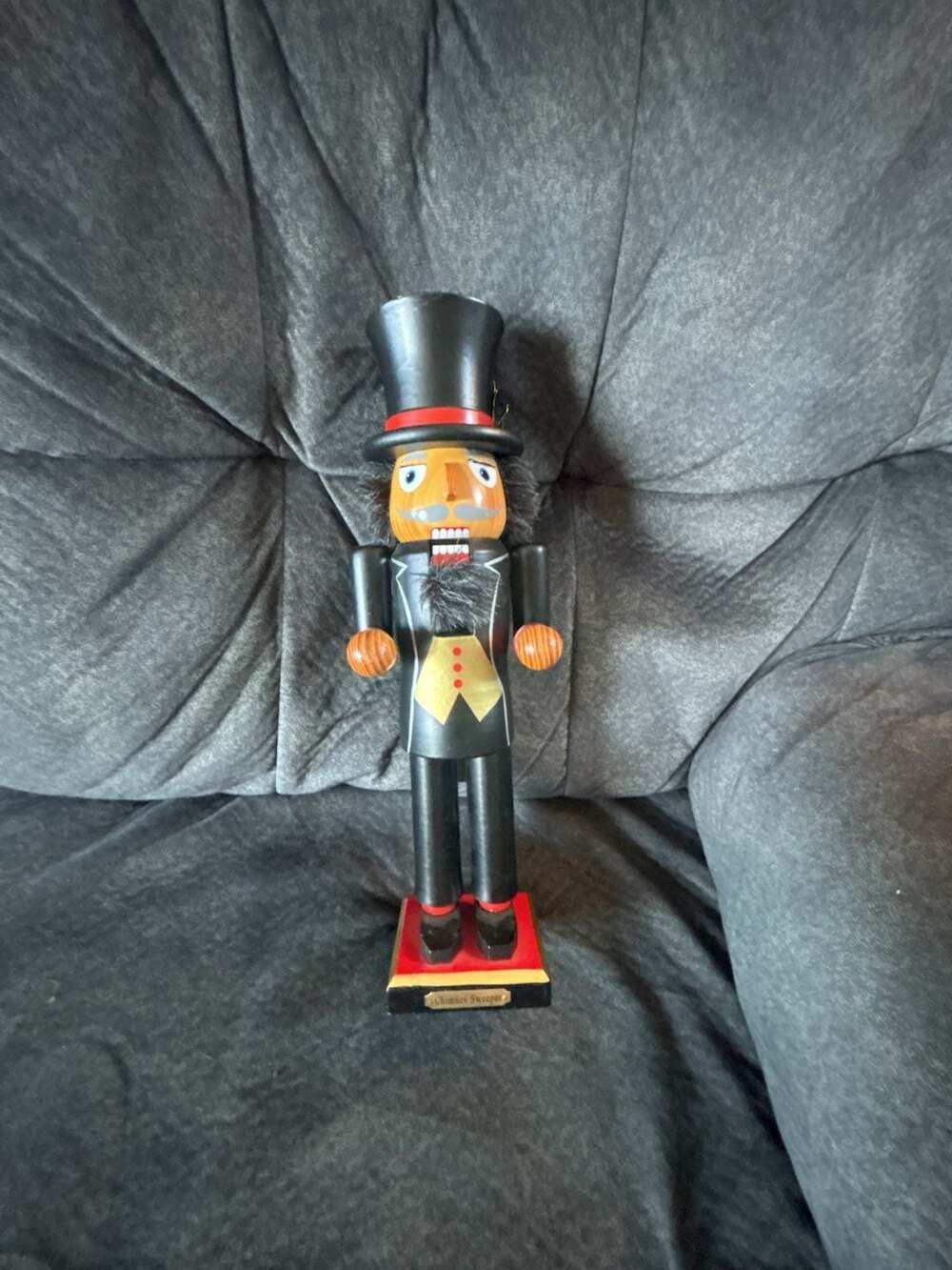 Vintage Christian Ulbricht Chimney Sweep Wooden Nutcracker 15 Inch
